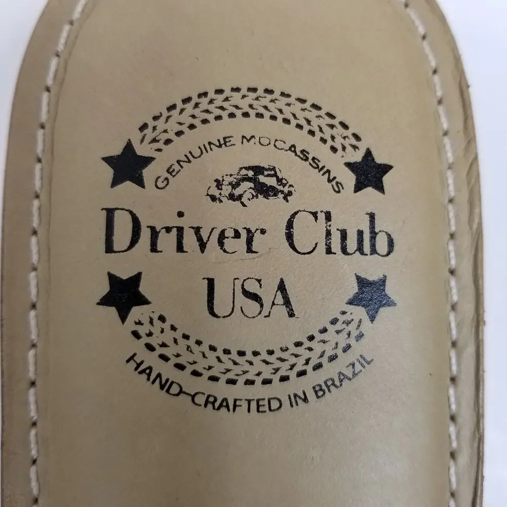 Driver Club USA NWOB Women's Black Brown Leather Slides Sandals Size 9